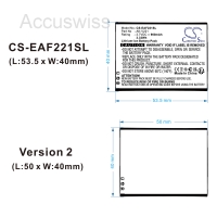 Akku passend fr Seniorenhandy Emporia Flip V221, Active Glam 4G ersetzt AK-V221