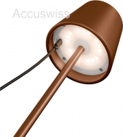 Kabellose RGBW LED Tischleuchte, Bronze