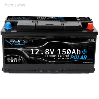 Supervolt POLAR 12V 150Ah LiFePO4 Batterie für Ducato, Jumper,  355x175x187mm - Akku und Batterien Online-Shop auch für Ihr Motorrad, E-Bike