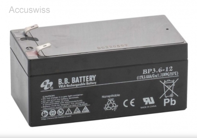 B.B. Battery BP3.6-12 12V AGM Bleiakku 3.6Ah Akku, Pol T2 Faston 250 (6 ...