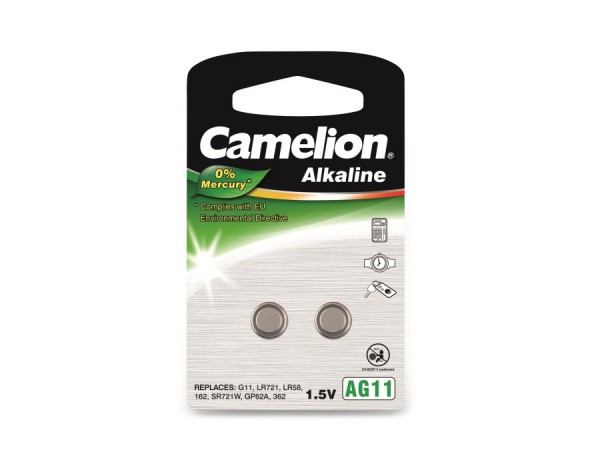 16981_0ISS02RDfaLJCe Camelion AG11, LR58, LR721, 2er Pack Batterien