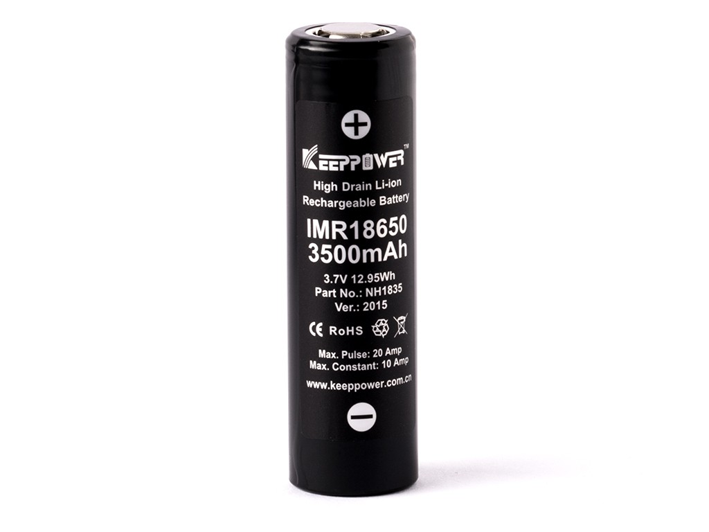 24296_0L4vXHG1Vmg1ID Keeppower IMR18650 3500mAh (NCR18650GA) Flat Top, ungeschützt