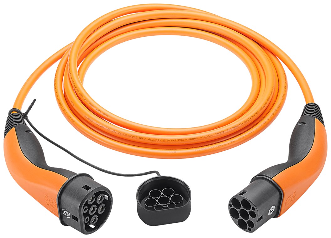 26065_1AAJUEoI2AIIRA Ladekabel Typ 2, bis zu 11 kW, 7 m, Orange