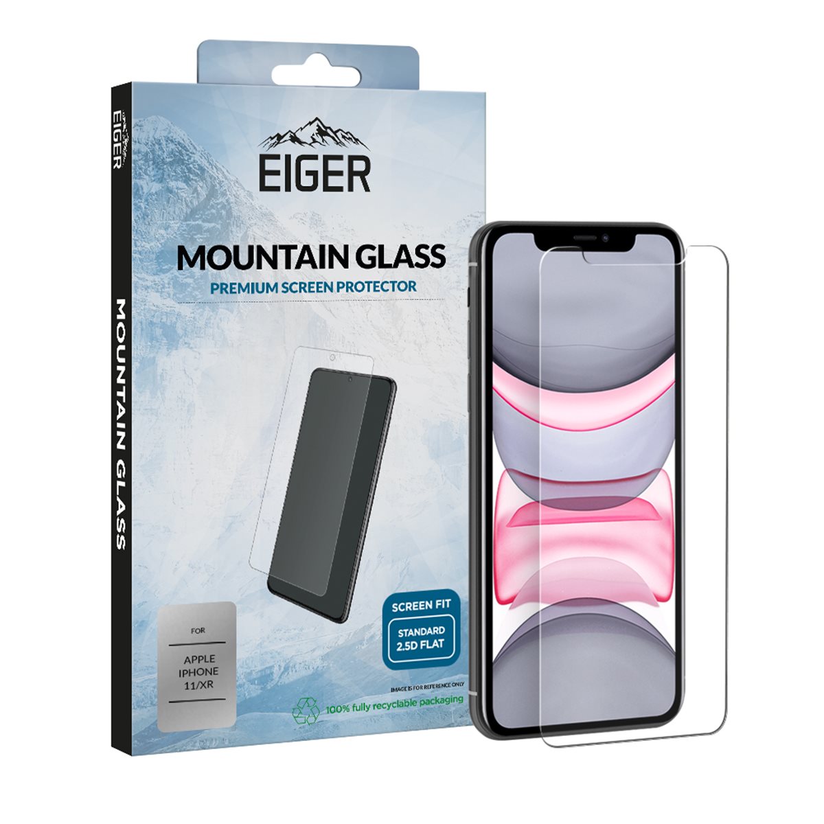 26281_05uSnxSHWqW0Wq EIGER APPLE IPHONE 11, XR DISPLAY-GLAS 2.5D GLASS CLEAR