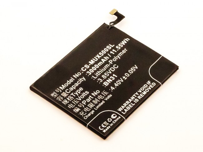 23555_0 Akku passend für Xiaomi Mi 5X, Redmi S2, Note 5A 3000mAh