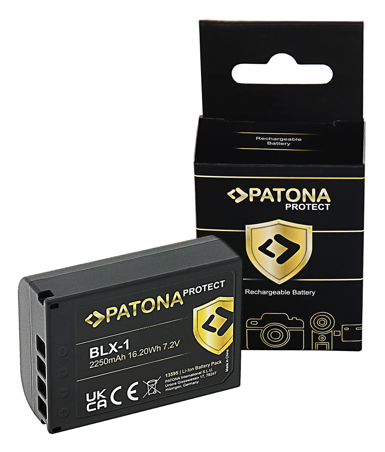 Batterie PATONA PROTECT remplace Olympus BLX-1 pour OM-1 2250mAh
