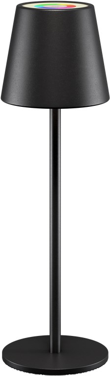 27581_0 Kabellose RGBW LED Tischleuchte, Schwarz