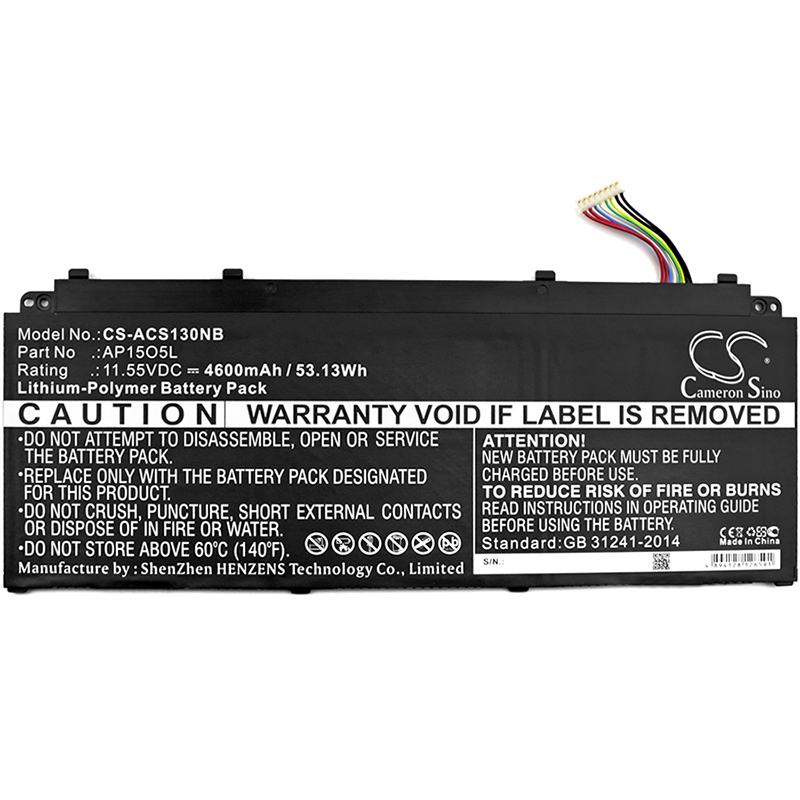 25654_0HBIytkbLk12rx Akku ersetzt Acer AP1503K, AP1505L, KT.00305.001 passend für Aspire S5-371 54Wh