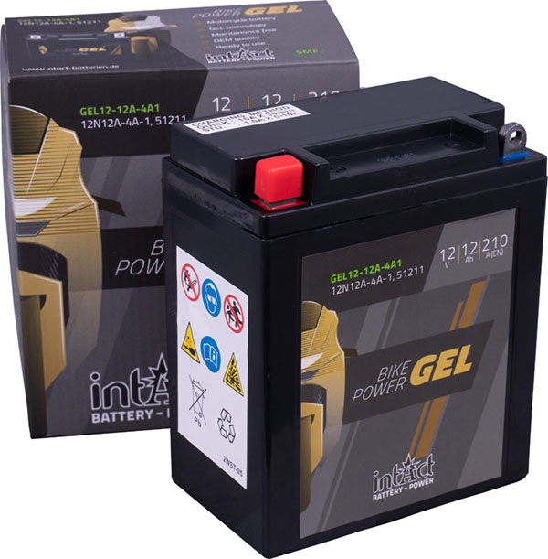 12511_0WmfszuZDXdutE Intact GEL12-12A-4A1 Batterie moto GEL remplace DIN 51211, 512011012 12V 12Ah