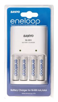 11383_0 Sanyo eneloop Ladegerät MQN04-E4-3U, inkl. 4x AA Akkus