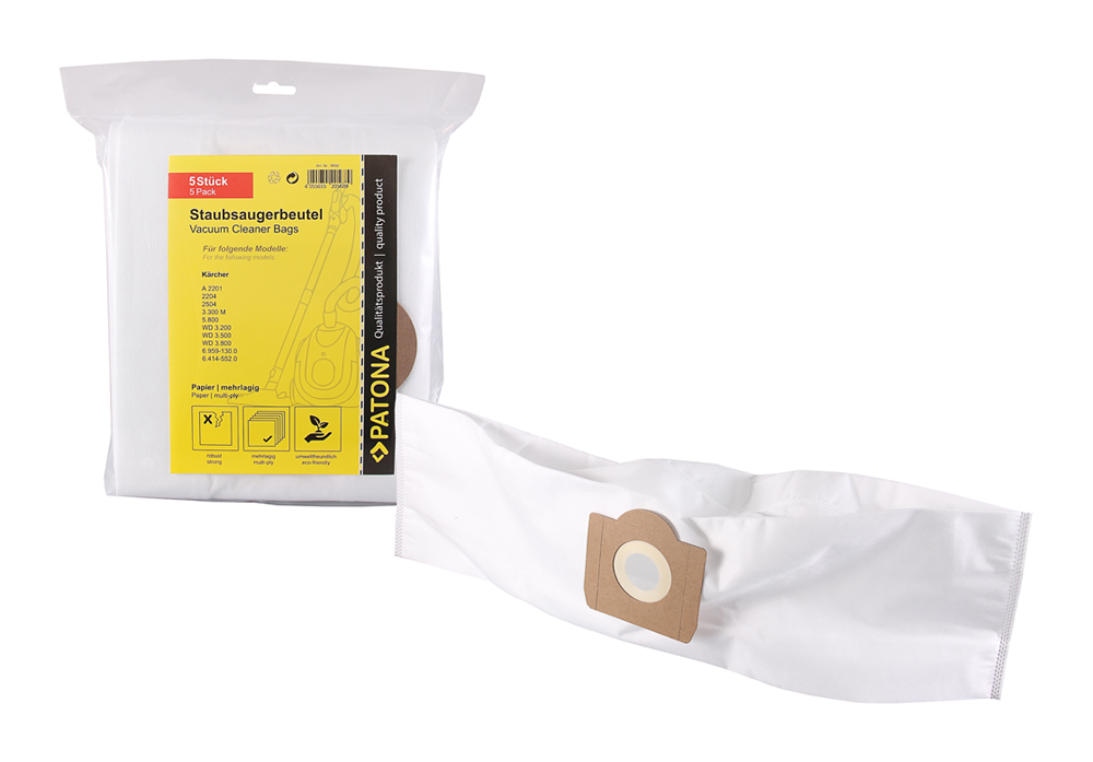 22798_0iayixn0hyyWgZ 5x Sacs aspirateur en non-tissé pour Kärcher WDC 3.200, 3.500, 5.800