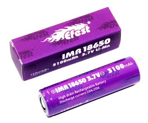 18377_039QFvAfTOZ90f Efest IMR 18650 3100mAh 20A Akku (ungeschützt)