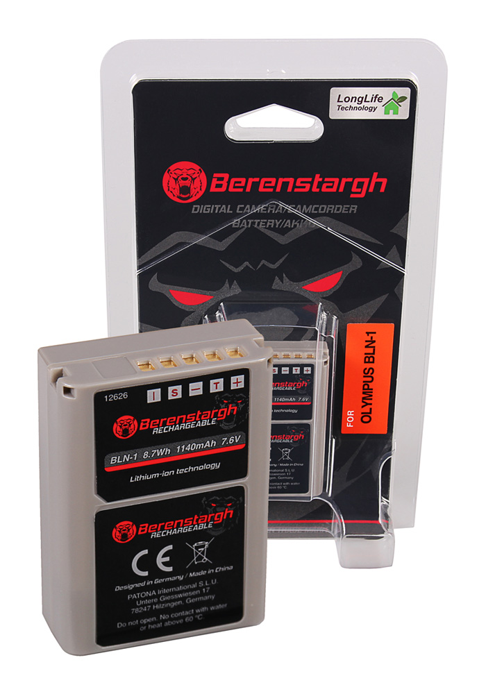 22523_0 Batterie BERENSTARGH remplace Olympus BLN1, BLN-1 1140mAh