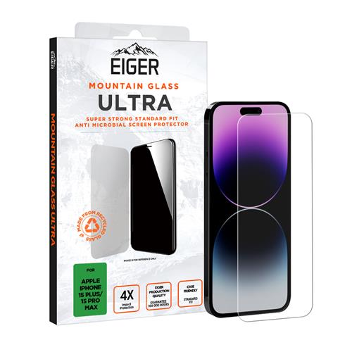 27093_0BBDeJKDSNwFVB iPhone 15 Plus/15 Pro Max, Mountain Ultra, 2.5D, antimikrobielles Schutzglas