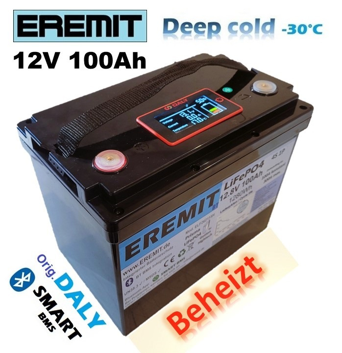 25127_0Yg6MkiQjhcExu EREMIT 12V 100Ah LiFePo4 Akku mit Heizung, Display, Bluetooth BMS