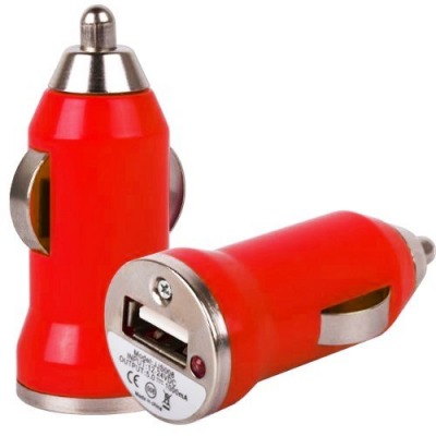 19251_0SzWdQ9qrChL1m Adaptateur de charge USB pour voiture Rouge 1000mA