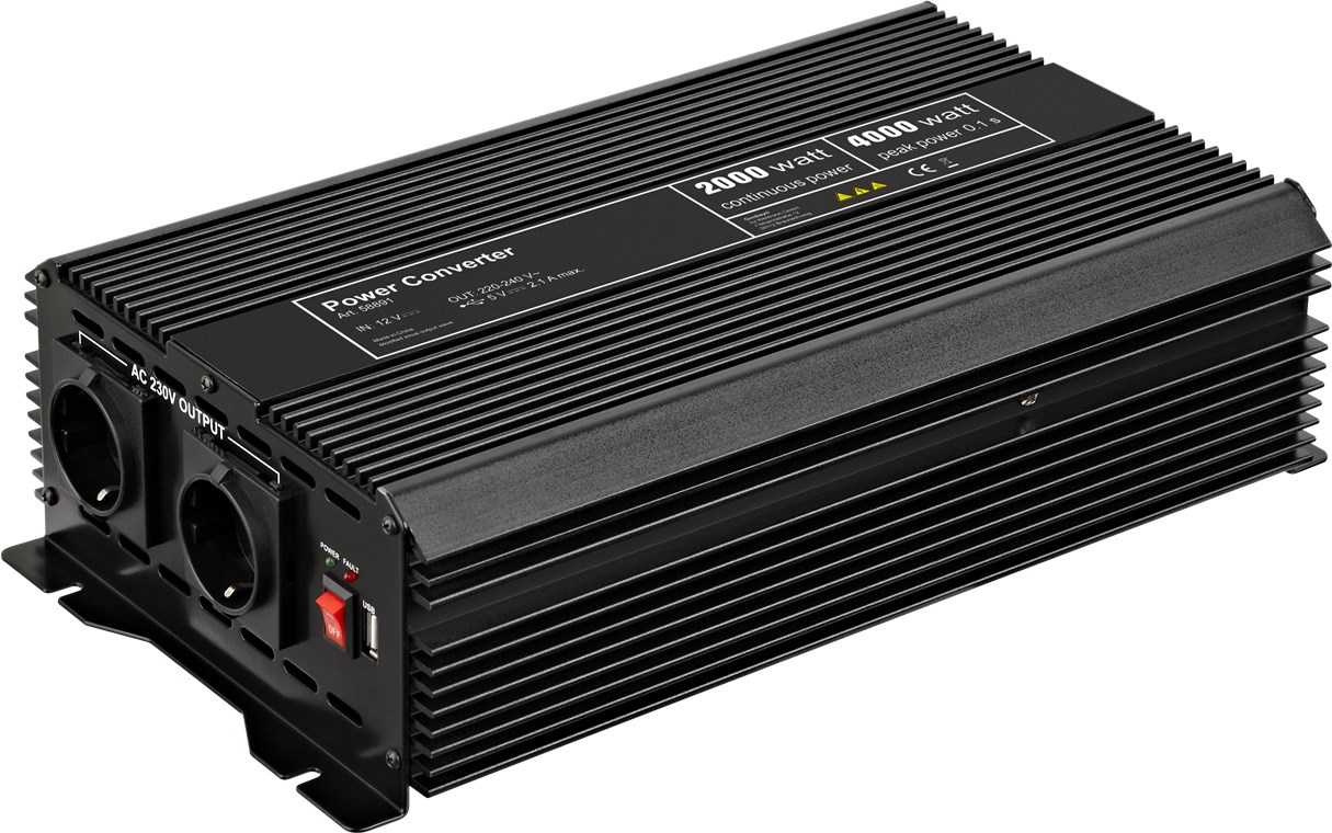 23771_0 Spannungswandler DC 12V zu AC 230V 2000Watt