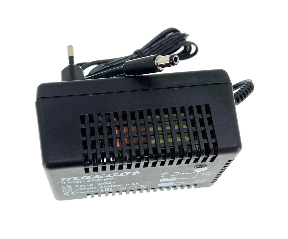 24464_0 Chargeur pour scooter électrique 24V avec batteries plomb-gel / prise 5.5-2.5mm