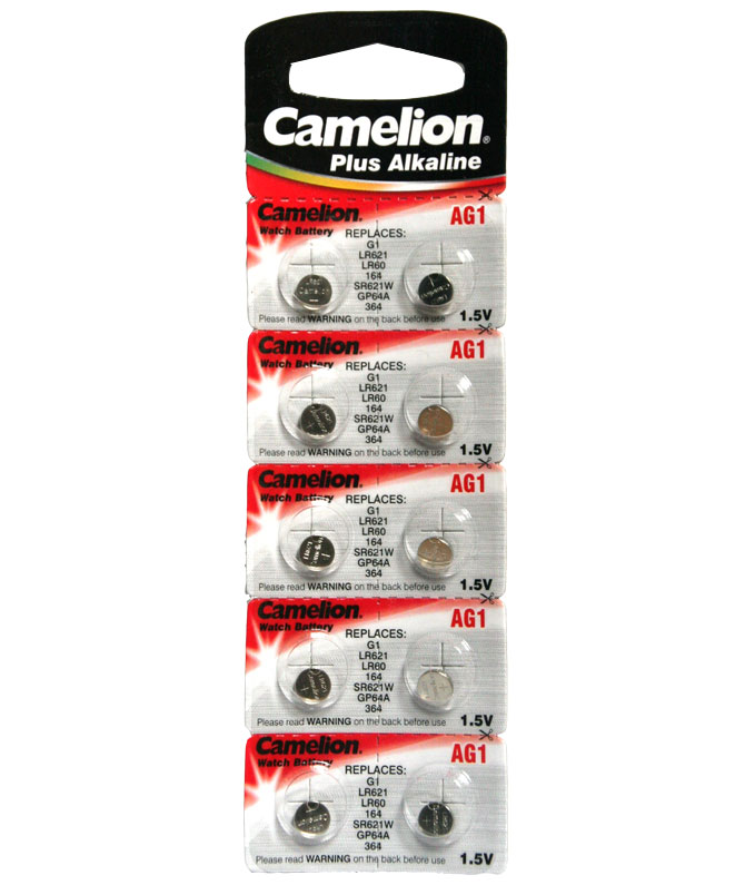 16970_0vEgFV1mEpODEb Camelion AG1 10 Packung ersetzt LR60, LR621, SR621SW, V364 Batterie