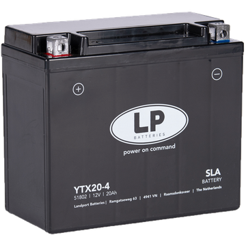 24770_07u9LTs41ZCtWp LP YTX20-4 SLA Motorradbatterie ersetzt 82002, CTX20-BS, ETX20CH-BS, YTX20H-BS