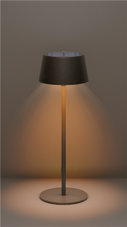 27586_1R1ljVv4cLhkCY Solar LED Tischleuchte dimmbar Schwarz IP44 Schutzstandard für den Aussenbereich