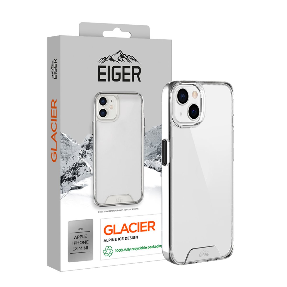26168_0KAwLLxzrQUfpi EIGER APPLE IPHONE 13 MINI HARD-COVER GLETSCHER KLAR