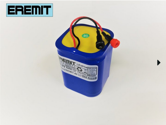 25112_0mbPioXxAAIJnq EREMIT 12V 6Ah F2x2 LiFePo4 Akku mit BMS und Banane Stecker