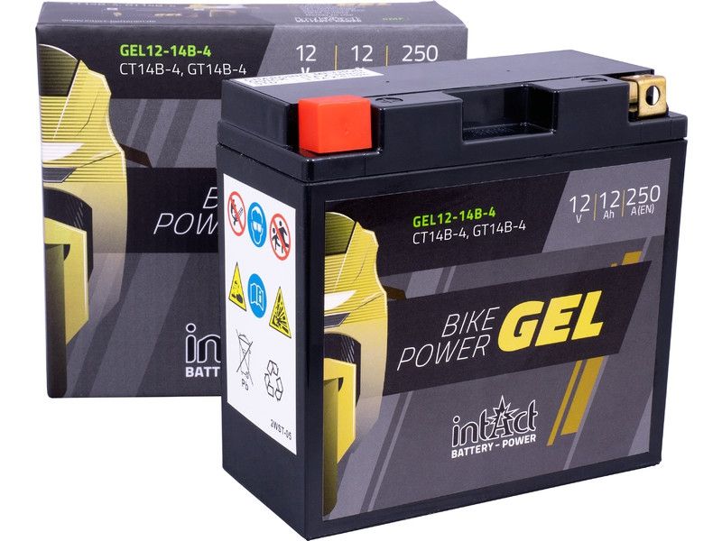 14097_1 Intact GEL12-14B-4 GEL-Motorradbatterie ersetzt 514022019, 512903013 12V 12Ah