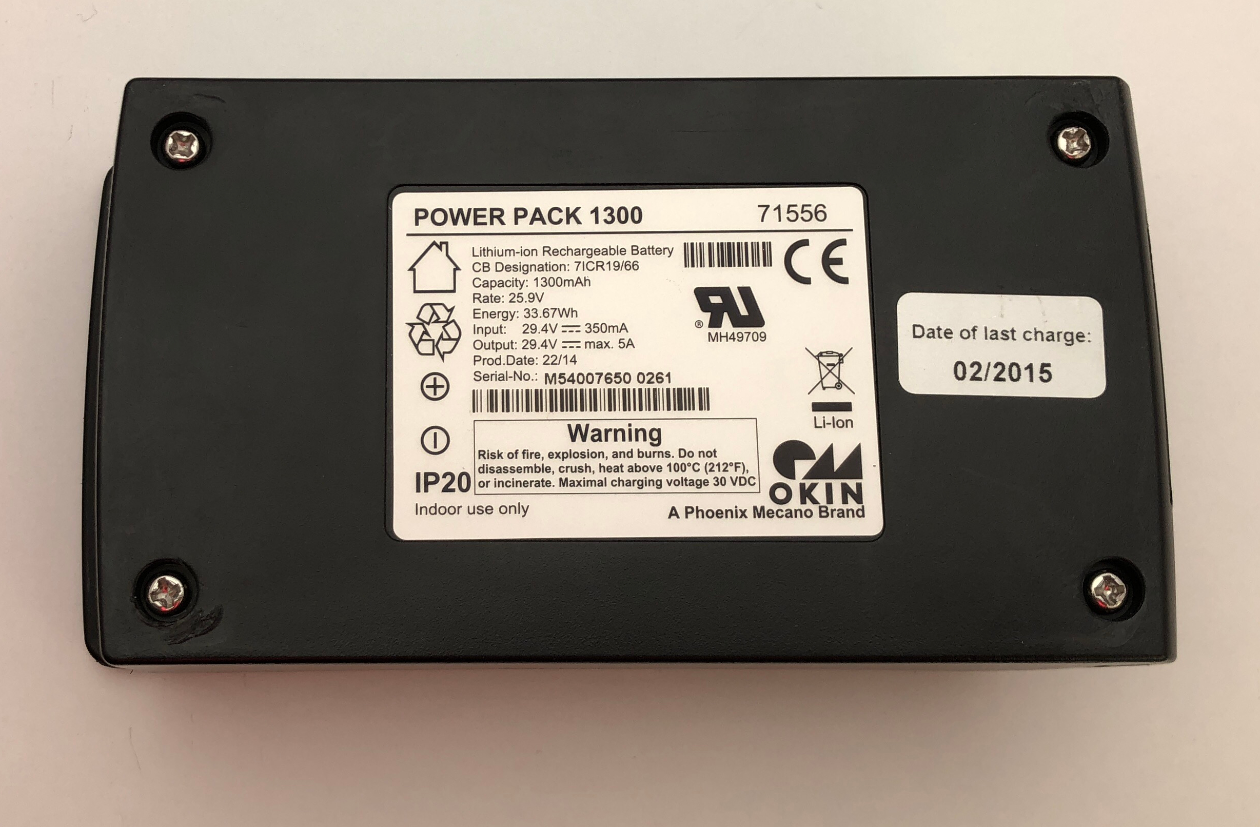 71556_1d2SFkGPe0rDyh Zellentausch für OKIN Power Pack 1300, 71556 29.4V 1500mAh