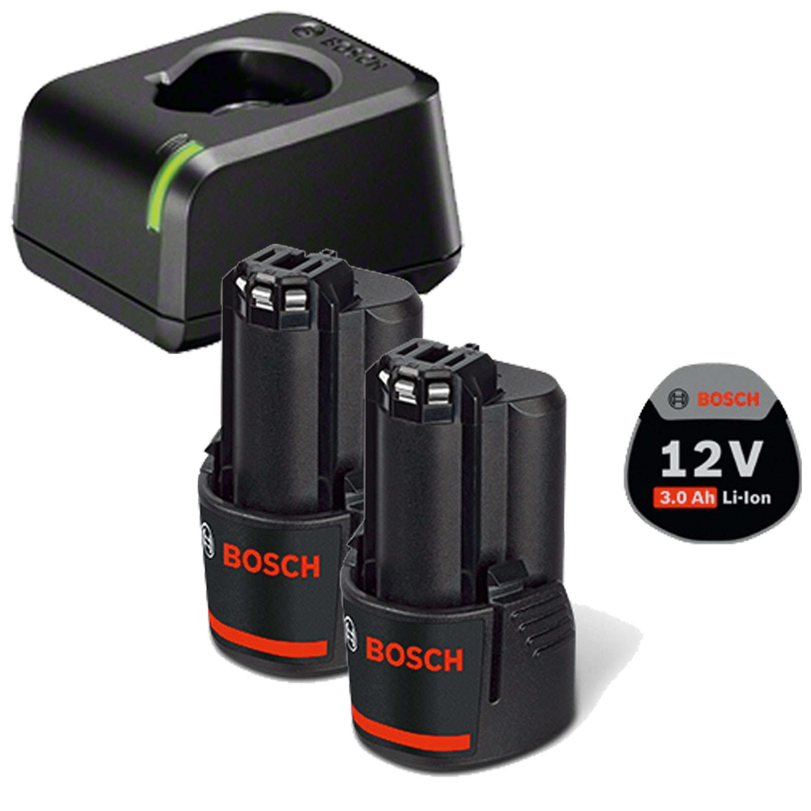 25979_0 Bosch Akku-Starter-Set GBA 12 Volt / 2x 3,0 Ah + Schnellladegerät GAL 12V-20