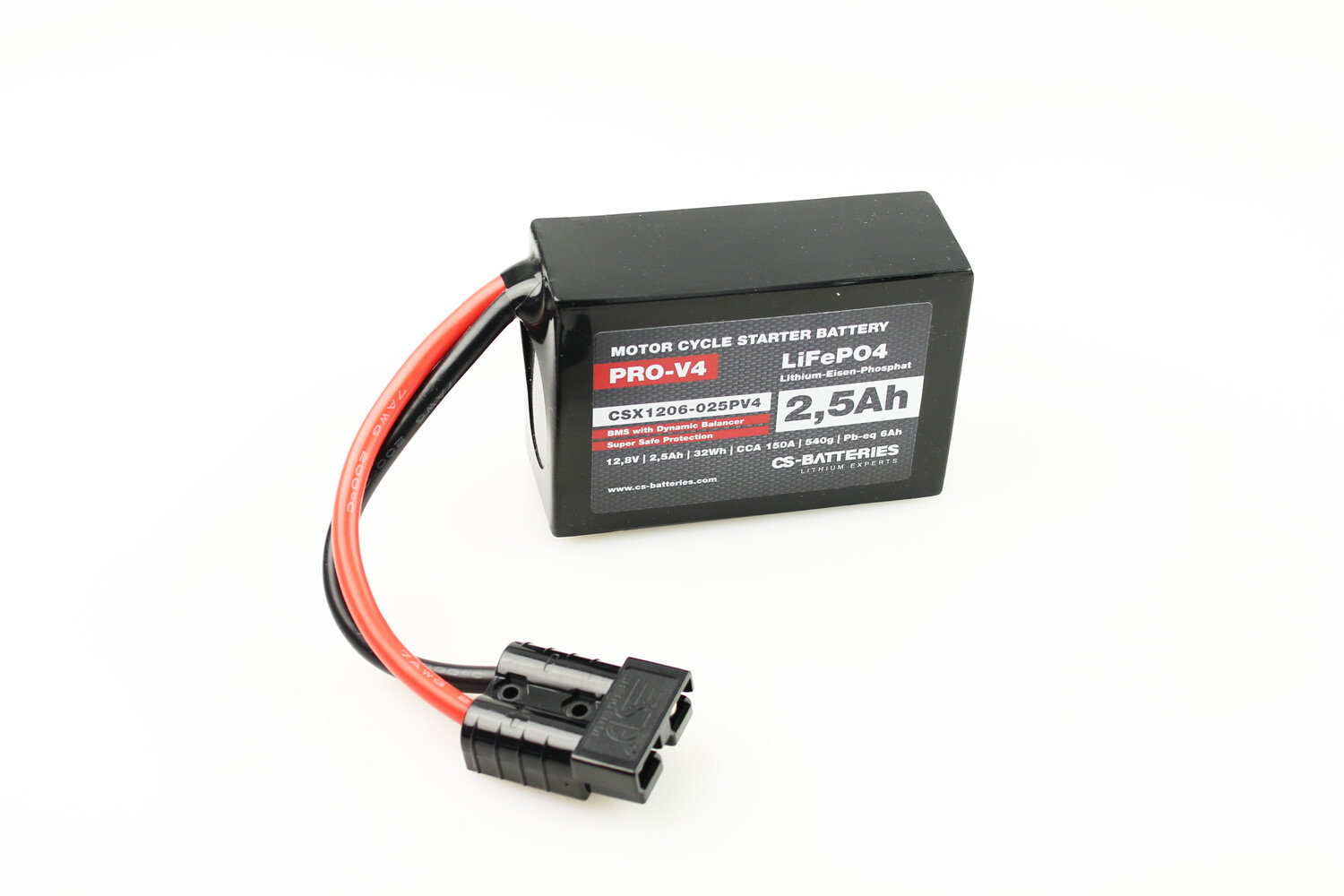 23519_0dpf0ak8VZtDei 12V 2.5Ah LiFePO4 Motorrad Starter Batterie PRO-V4 Super-Safe (150A)