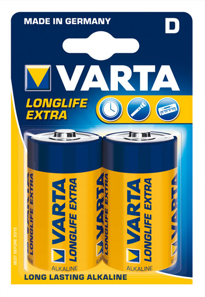 5389_0489WZLiH4va07 Varta 4120 Longlife Extra Batterie Mono, D, LR20 2er Pack