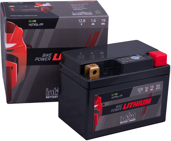 22854_0 Intact LI-08 Batterie au lithium pour moto YTX4L-BS, 50314, YTX5L-BS