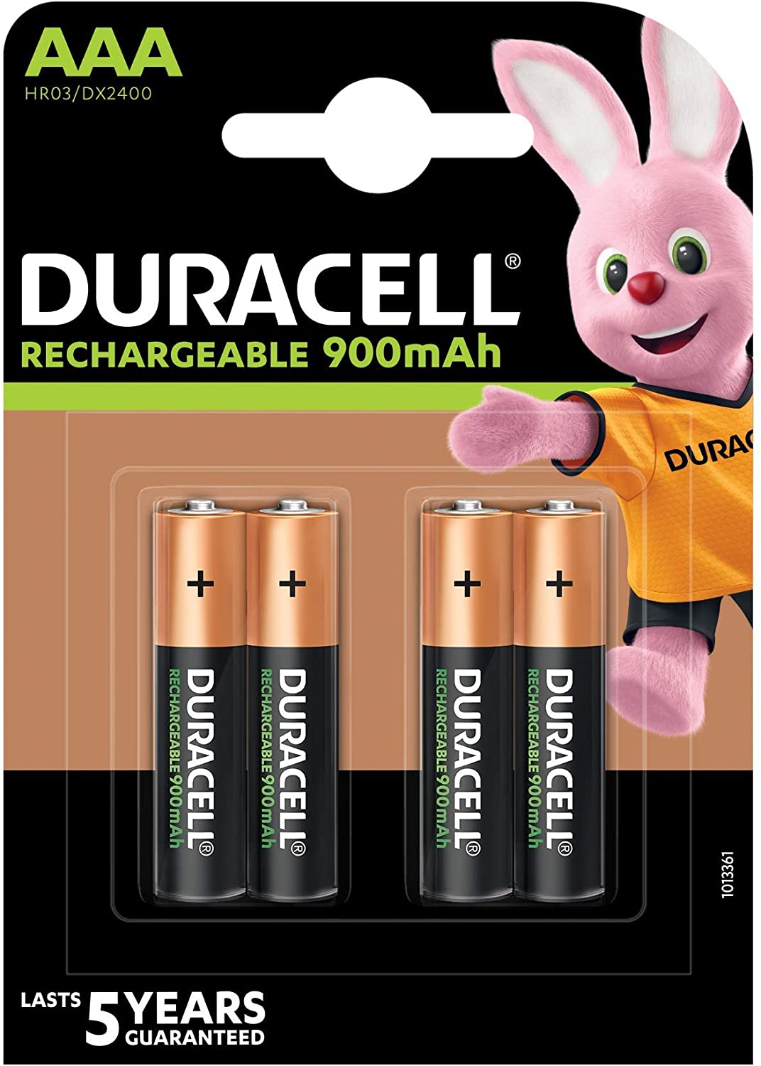 Duracell AAA, HR3, DX2400, 1.2V 900mAh Piles Ni-MH rechargeables pack de 4
