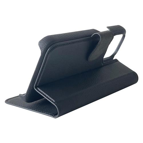 27114_34lAv7kc7vbnQg iPhone 15 Pro, Joss schwarz, Book-Cover Echtleder