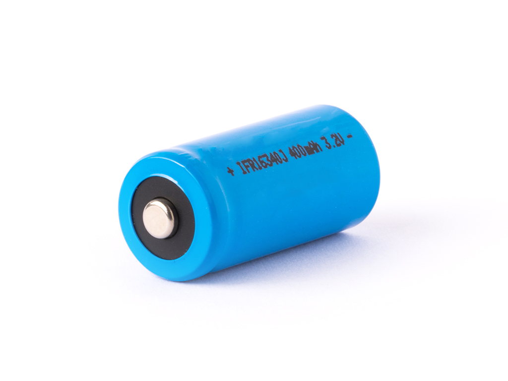 23394_0 IFR 16340J 3.2V 400mAh LiFePo4 Akku (Pluspol erhöht)