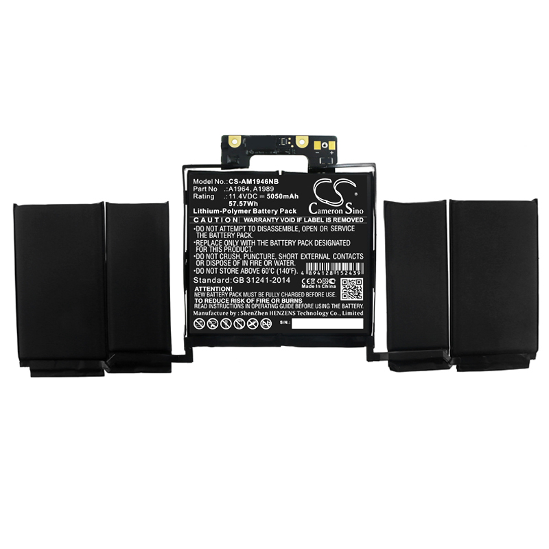 7992_06pQvEuK7aDVq1 Akku ersetzt Apple A1964 passend für MacBook Pro 13" 2018 A1989 EMC 3214 5050mAh