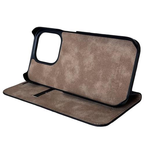 27113_3X8EvrAxJSqYCN iPhone 15 Pro, Marc schwarz, Book-Cover Echtleder