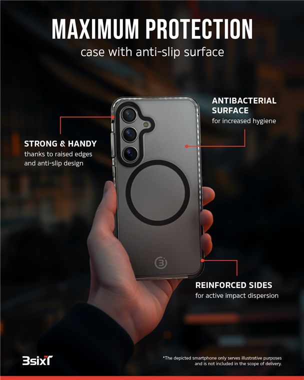 27349_2 3sixT 4in1 Protection Cover pour Samsung Galaxy S24+, transparent