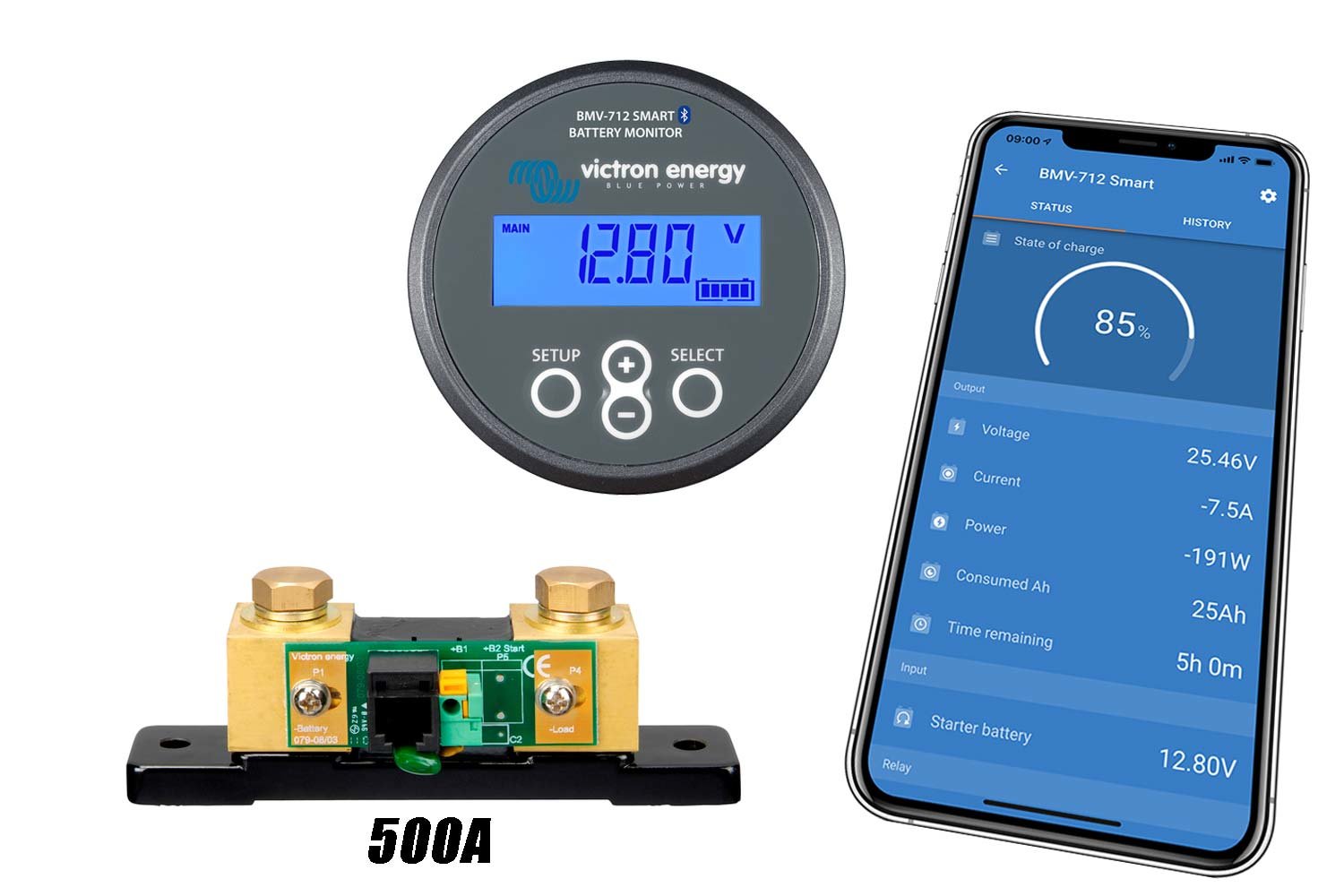 23680_0EhkhDFJlVA5fz Victron Batteriemonitor BMV-712 Smart-Shunt Bluetooth Lithium