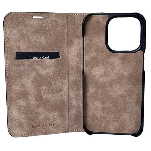 27113_2mIGAgUEbNi8m3 iPhone 15 Pro, Marc schwarz, Book-Cover Echtleder