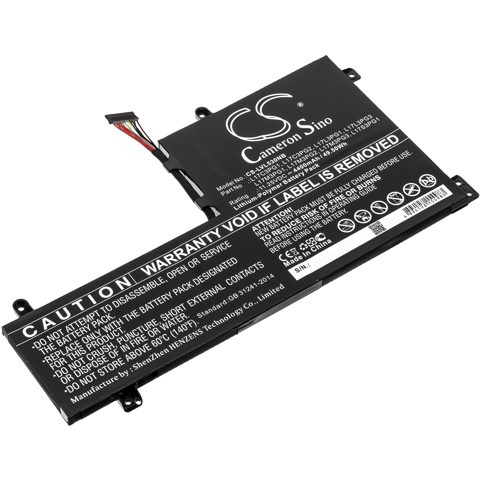 25429_0Ta2VClg0TSxKR Akku ersetzt Lenovo L17C3PG1, L17M3PG3 passend für Legion Y530, Legion Y7000
