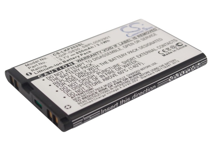21671SEvndJ787YcjR Akku ersetzt LG LGIP-G830 passend für KG120, KG202, KG290
