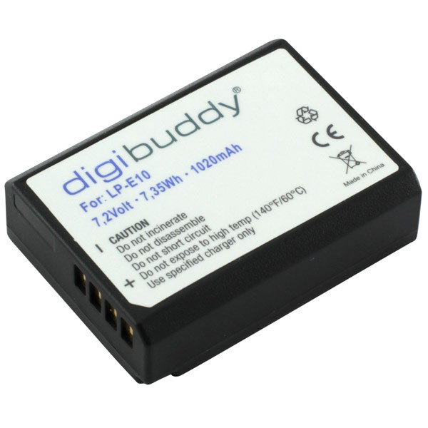 12548_0 Akku ersetzt Canon LP-E10, LPE10, (5108B002) 1020mAh