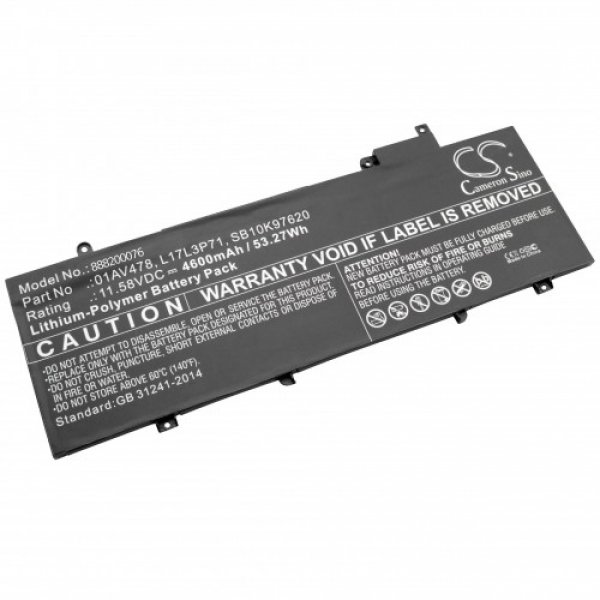 18155_0q4tAoV0fjEtKO Akku ersetzt Lenovo L17L3P71, SB10K97621 passend für ThinkPad T480s Serie 53Wh
