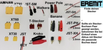 Akku 103450 3.7V 1800mAh Li-Polymer Walkera Stecker