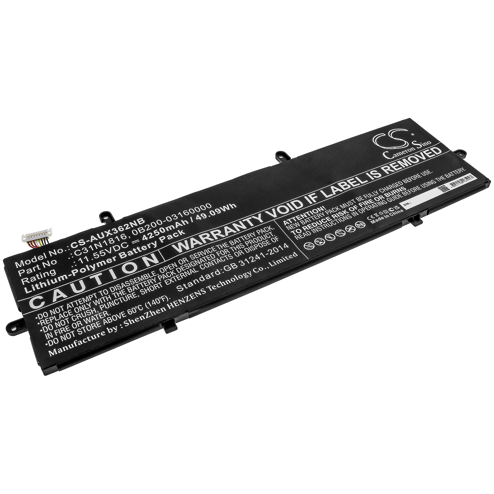 25331_0702zDMVb7nsIT Akku ersetzt Asus C31N1816, 0B200-03160000 passend für ZenBook Flip 13 UX362