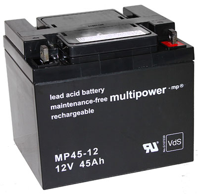 18224_0dXuRwxGn0m0Ge Multipower MP45-12 Batterie au plomb, 12V 45 Ah vis M6
