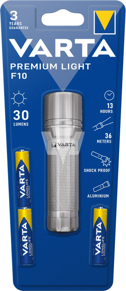 20475_0 Varta Premium LED Light F10 Taschenlampe 3x AAA Batterien