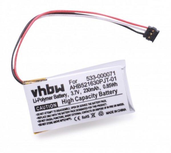 Batterie compatible avec Logitech Ultrathin Touch Mouse T630, N-R0044 3.7V 230mAh